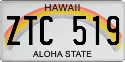 HI license plate ZTC519