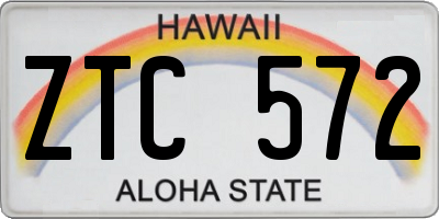 HI license plate ZTC572