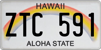 HI license plate ZTC591