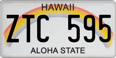 HI license plate ZTC595