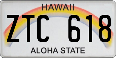 HI license plate ZTC618