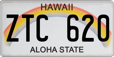HI license plate ZTC620