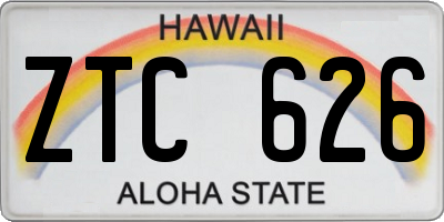 HI license plate ZTC626