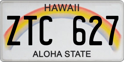 HI license plate ZTC627