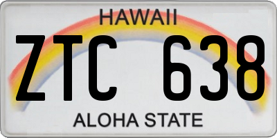 HI license plate ZTC638