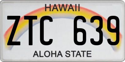 HI license plate ZTC639
