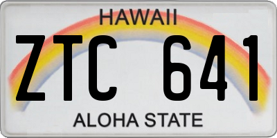 HI license plate ZTC641