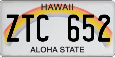 HI license plate ZTC652