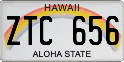 HI license plate ZTC656