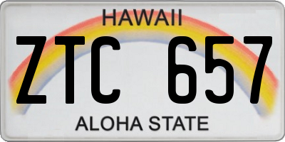 HI license plate ZTC657