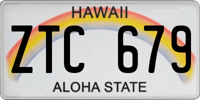 HI license plate ZTC679