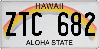 HI license plate ZTC682