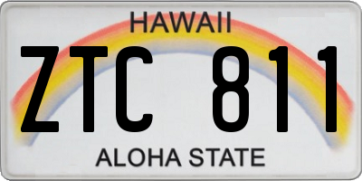 HI license plate ZTC811