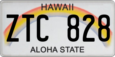 HI license plate ZTC828