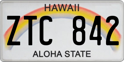 HI license plate ZTC842