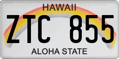 HI license plate ZTC855