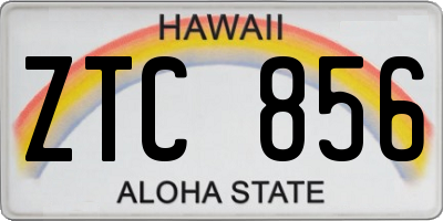 HI license plate ZTC856
