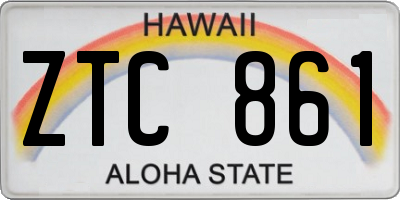 HI license plate ZTC861