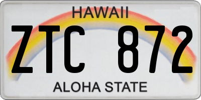 HI license plate ZTC872