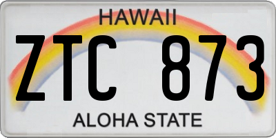 HI license plate ZTC873