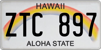 HI license plate ZTC897