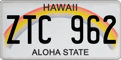 HI license plate ZTC962
