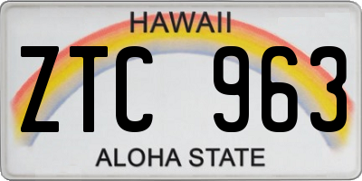 HI license plate ZTC963