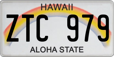 HI license plate ZTC979