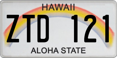 HI license plate ZTD121