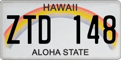 HI license plate ZTD148