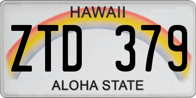 HI license plate ZTD379