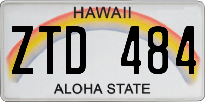 HI license plate ZTD484
