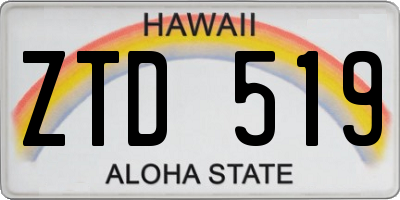 HI license plate ZTD519