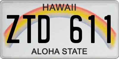 HI license plate ZTD611
