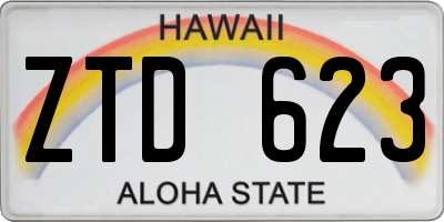 HI license plate ZTD623