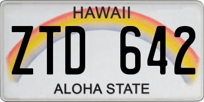 HI license plate ZTD642