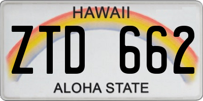 HI license plate ZTD662
