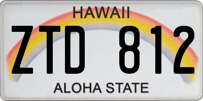 HI license plate ZTD812