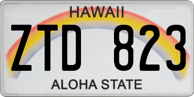 HI license plate ZTD823