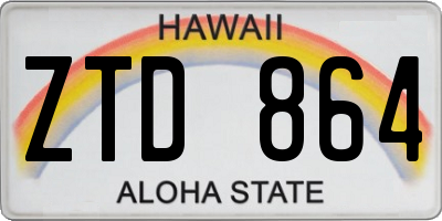 HI license plate ZTD864