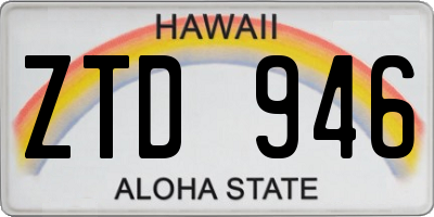 HI license plate ZTD946