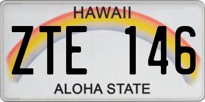 HI license plate ZTE146