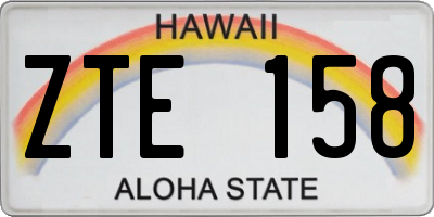 HI license plate ZTE158