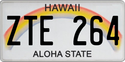 HI license plate ZTE264