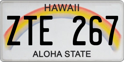 HI license plate ZTE267