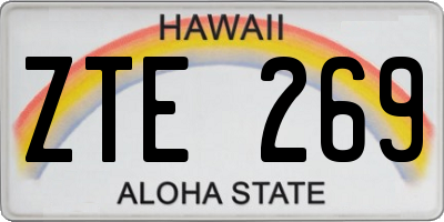 HI license plate ZTE269