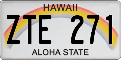 HI license plate ZTE271