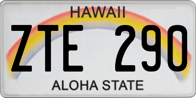 HI license plate ZTE290