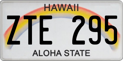 HI license plate ZTE295