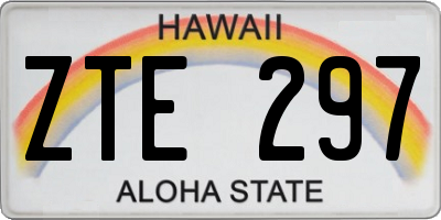 HI license plate ZTE297